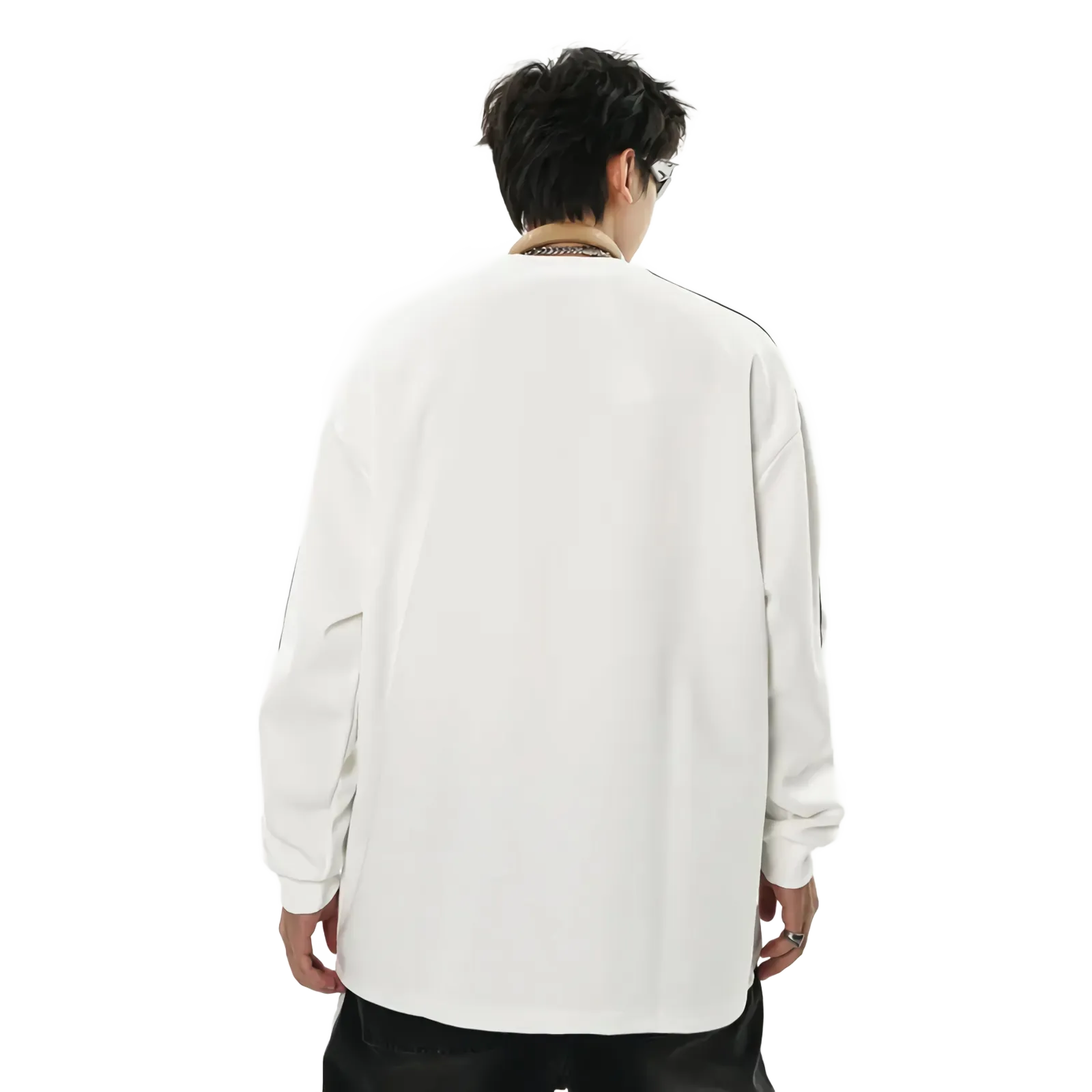 'Modulus' Oversized Long Sleeve Cotton Tee