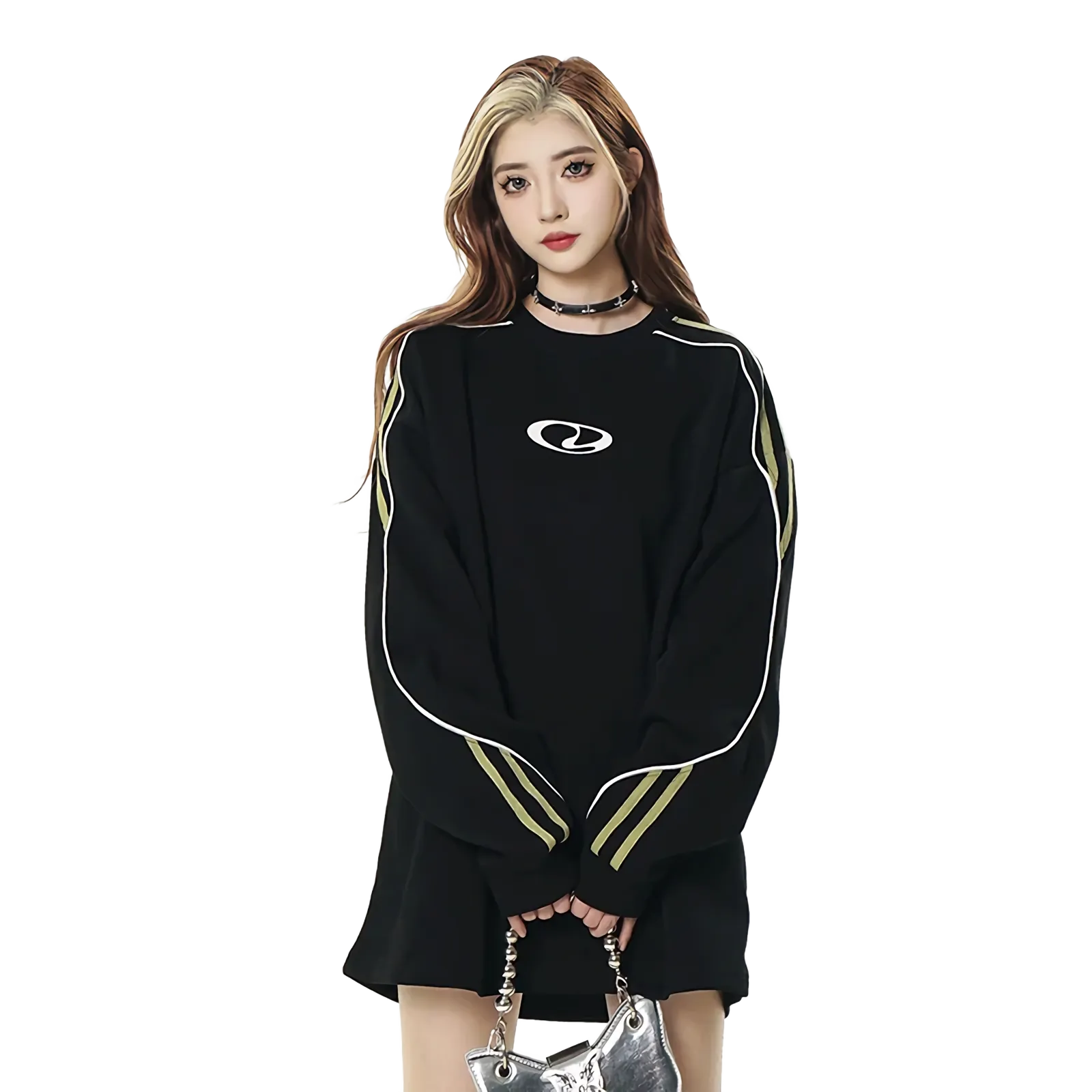 'Modulus' Oversized Long Sleeve Cotton Tee