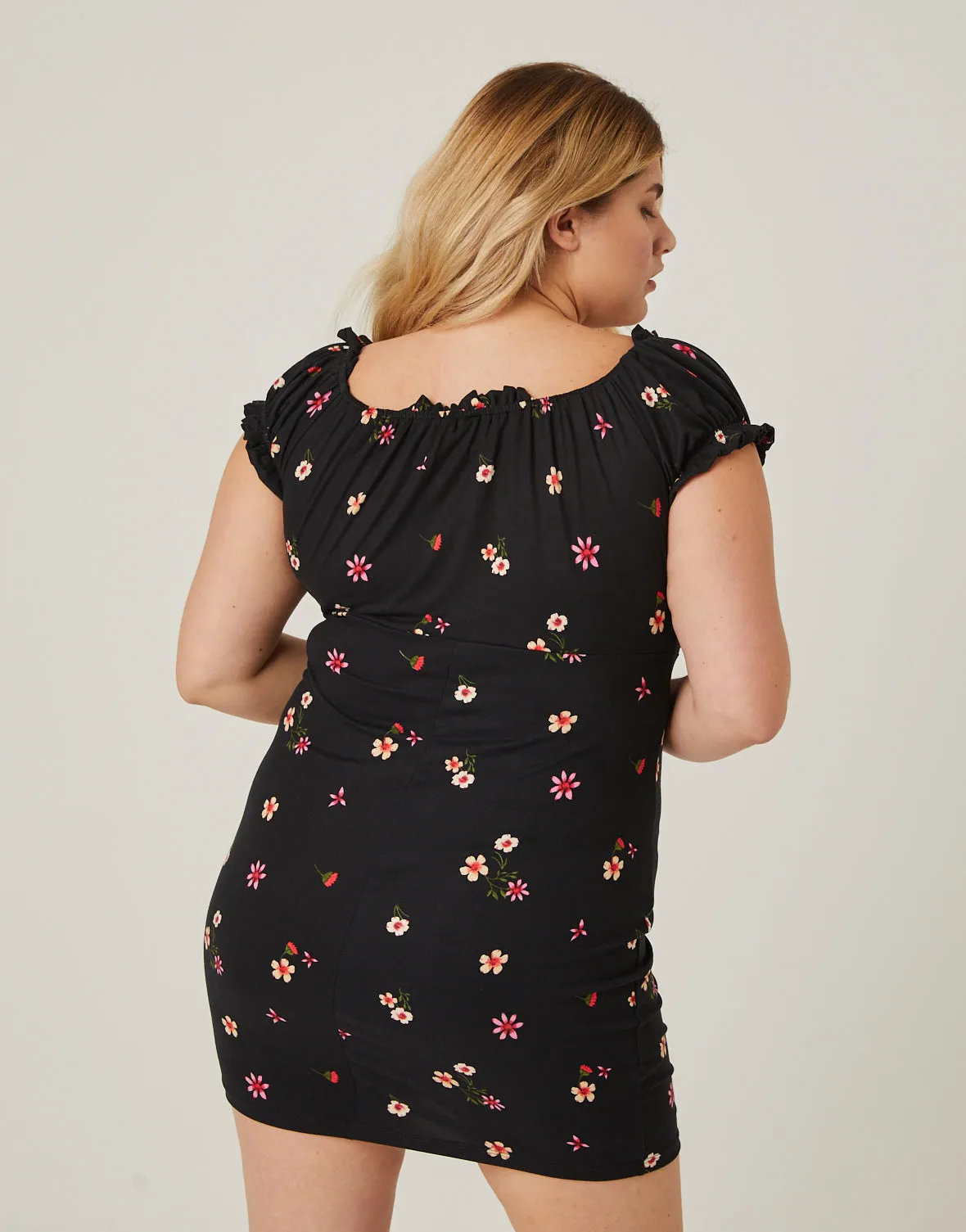 Plus Size Soft Floral Sundress