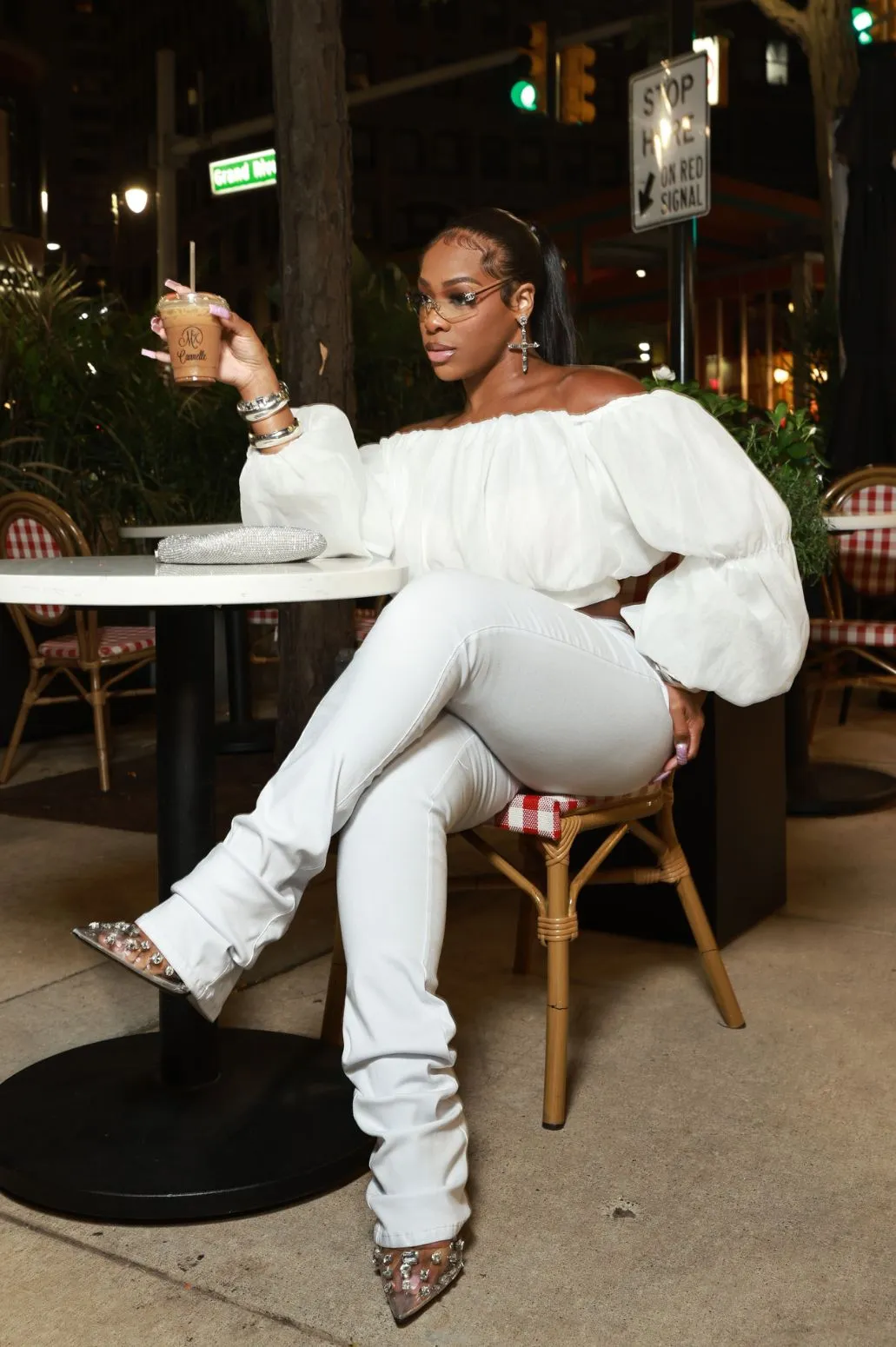 Right Call High Rise Stacked Flare Jeans - White