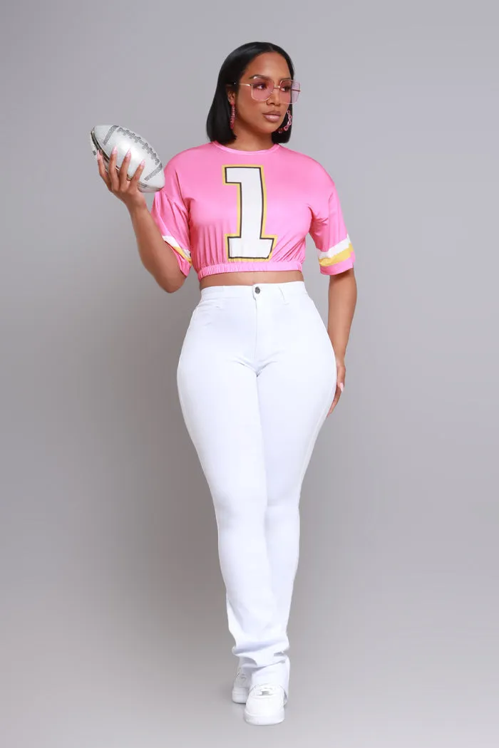 Right Call High Rise Stacked Flare Jeans - White