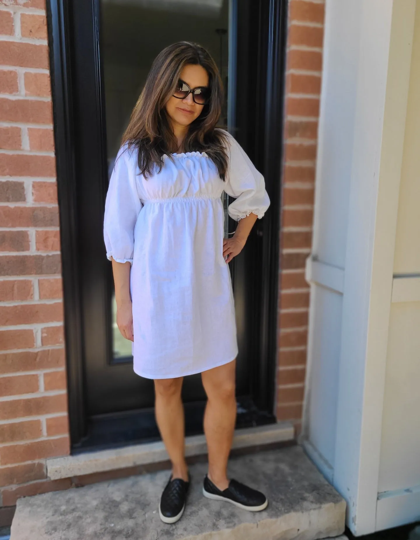Sassi Linen Dress White