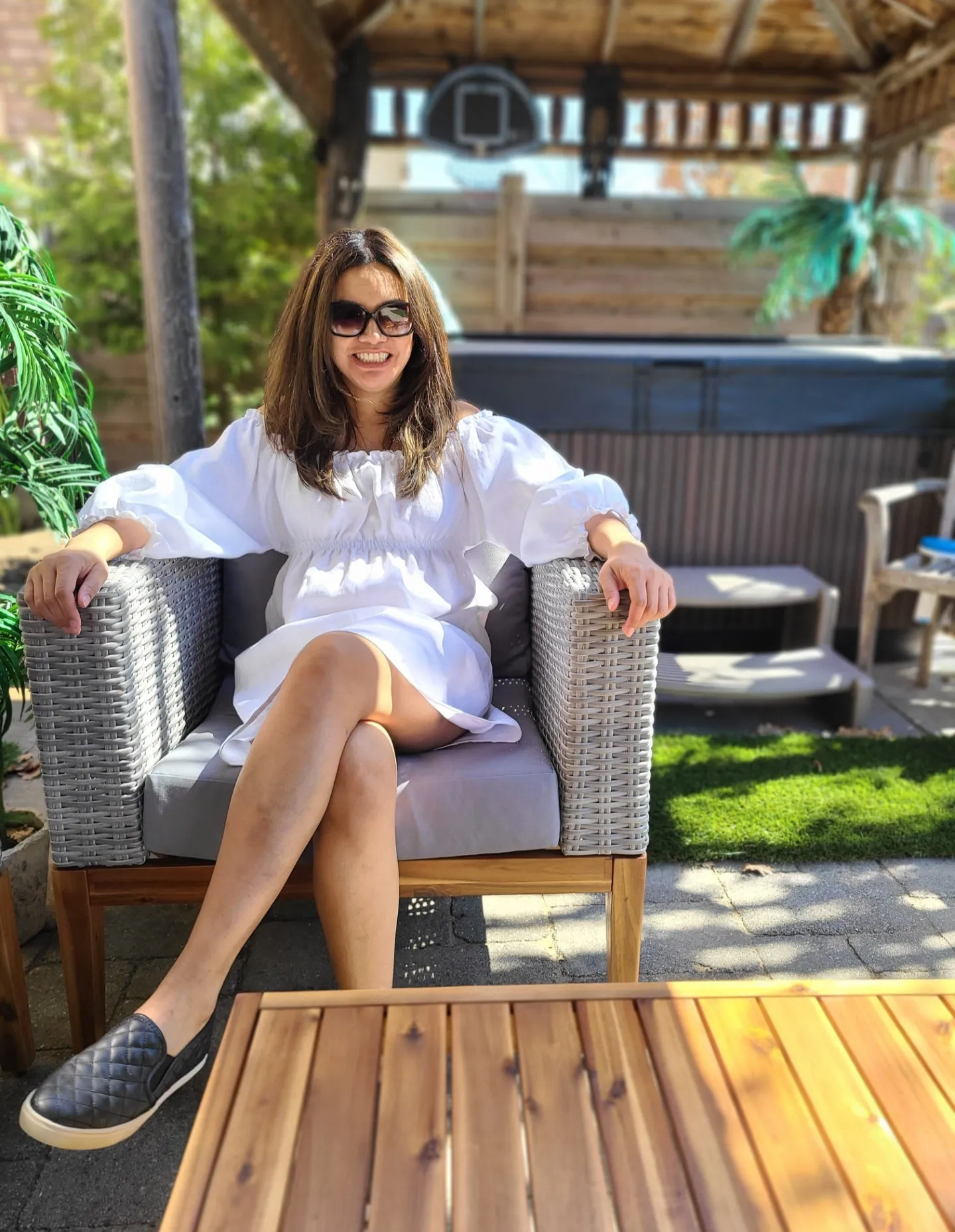 Sassi Linen Dress White
