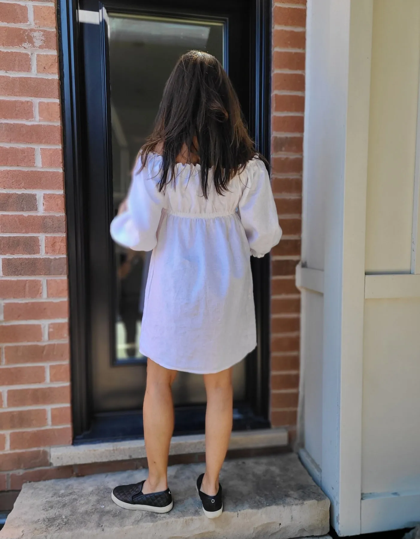 Sassi Linen Dress White