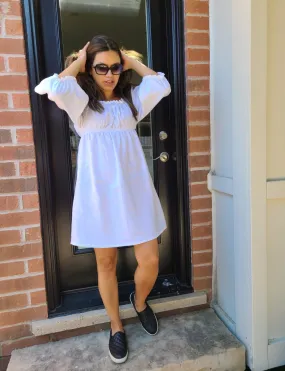 Sassi Linen Dress White