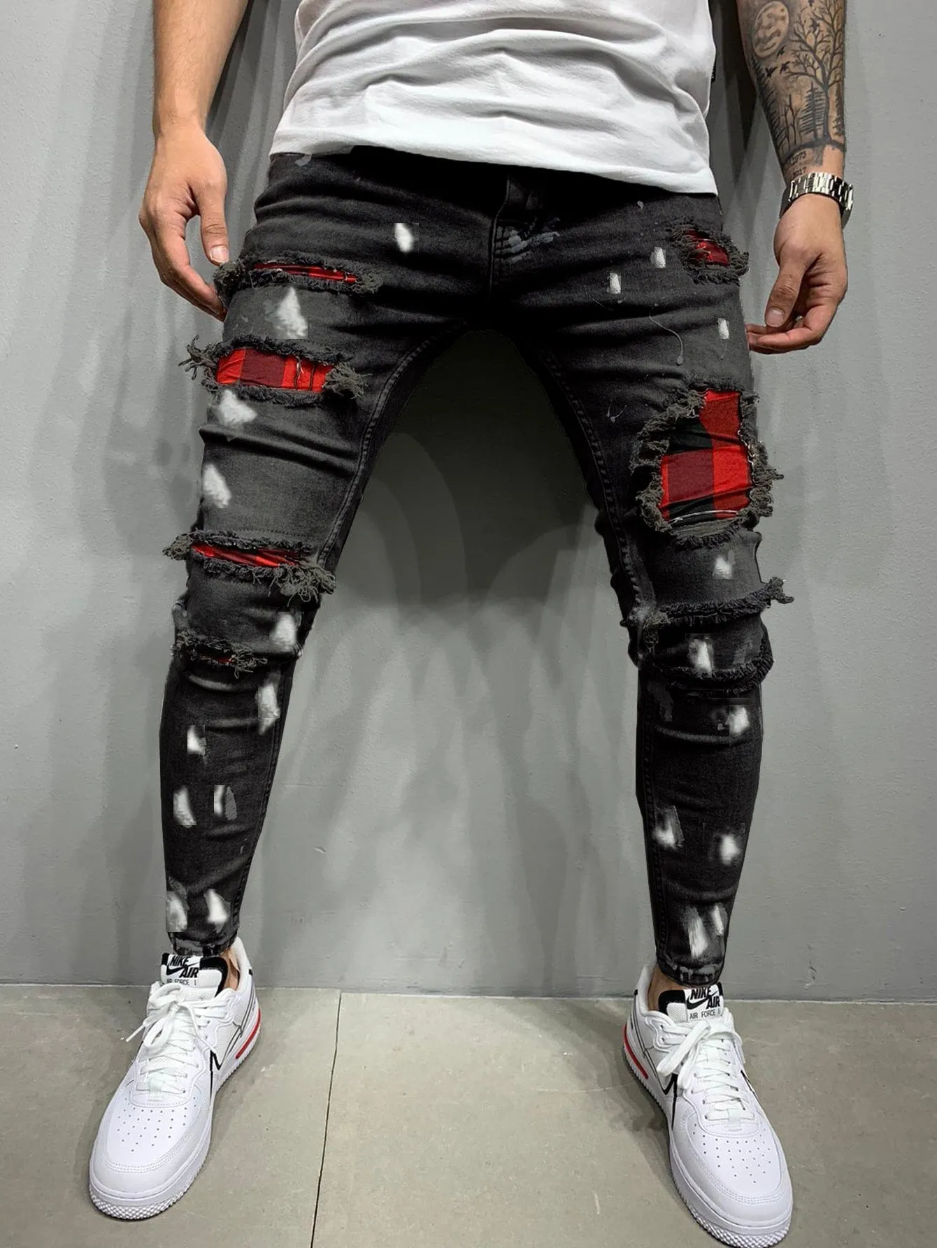 Slim Fit Stretchy Torn Jeans