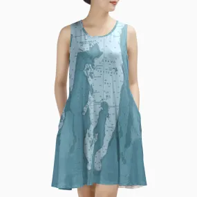The Grand Traverse Bay Turquoise Vibe Sundress