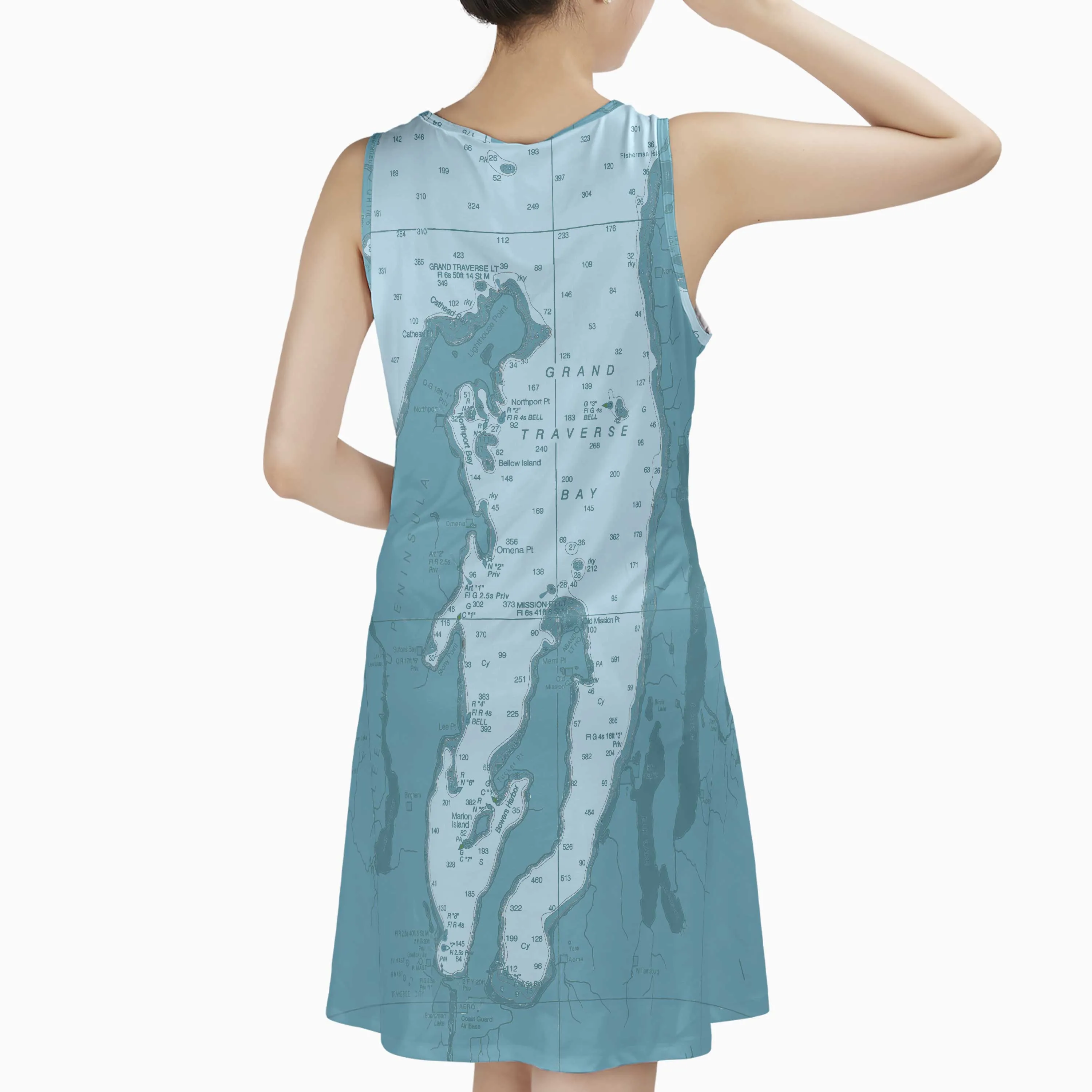The Grand Traverse Bay Turquoise Vibe Sundress