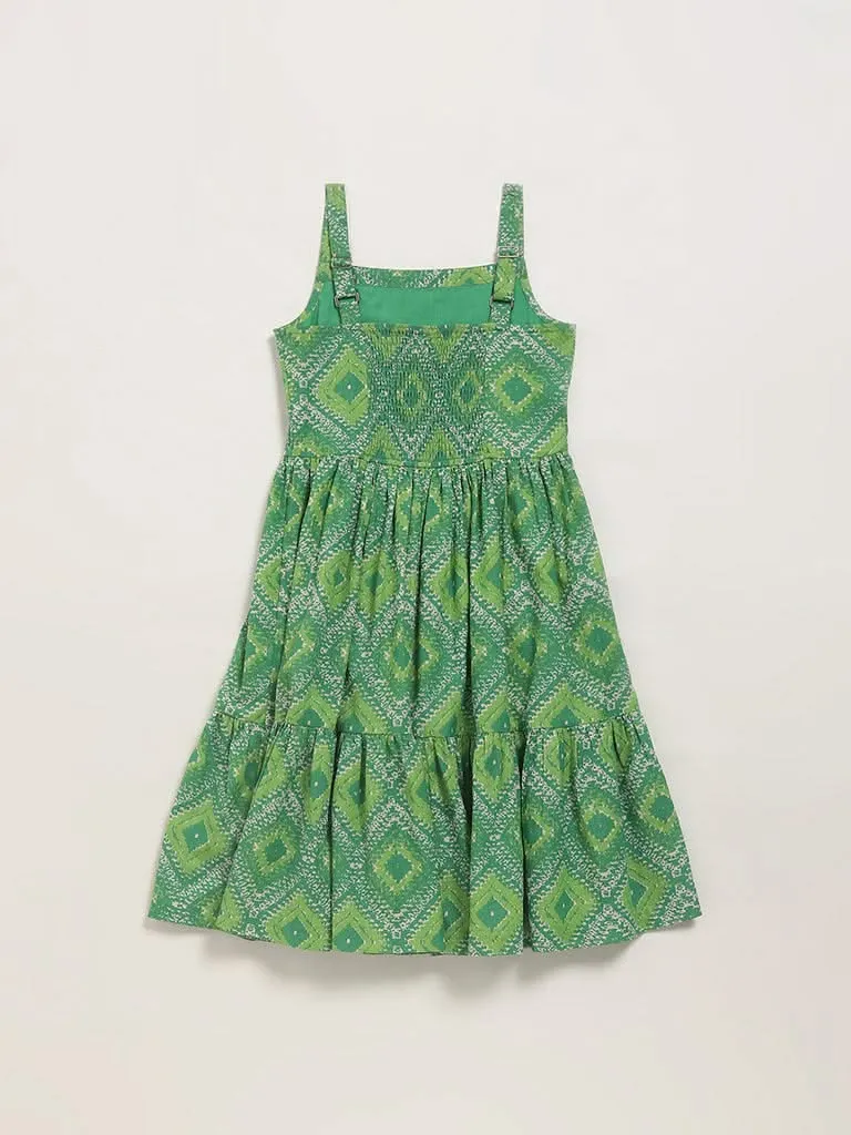 Utsa Kids Green Strappy Dress (8 -14yrs)