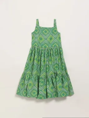 Utsa Kids Green Strappy Dress (8 -14yrs)