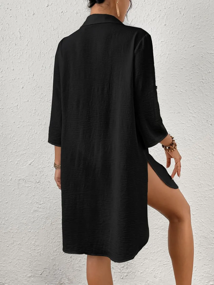 V Neck Bathing Suit Cove Up for Swimwear