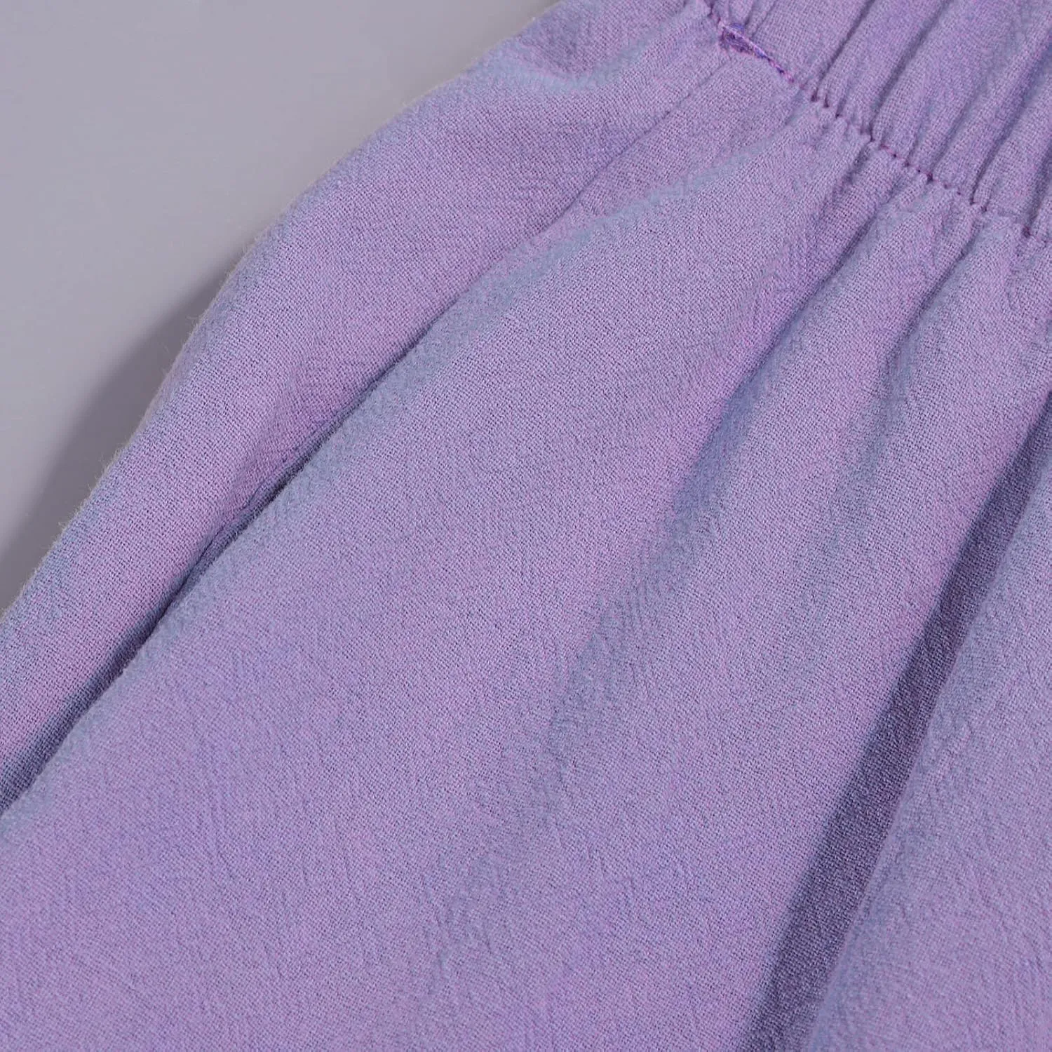 Women's Casual Pants 2025 Summer Tulip Hem Elastic Waist Straight-Leg Soft Loose Pants Baggy Trousers with Pockets