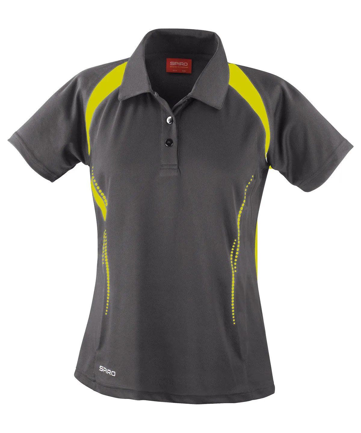 Womens Spiro team spirit polo | Grey/Lime