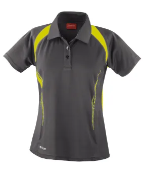 Womens Spiro team spirit polo | Grey/Lime